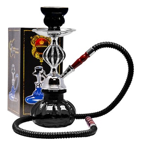 Maple Craft - ACC - MAPLE CRAFT - BLACK PUMPKIN GLASS HOOKAH 11"