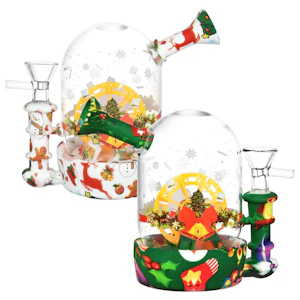 Bong - Christmas Waterwheel Bell Jar Water Pipe 4.5"