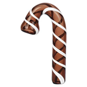 Kustom Kulture - ACC - KUSTOM KULTURE - CANDY CANE GLASS HAND PIPE 4.5"
