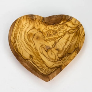  - Olive Wood Heart Rolling Tray/Smoker's Gift
