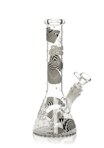 West coast.Gifts - Cheech & Chong Glass 10" Tall Optical Illusion Glow In The Dark Water Pipe