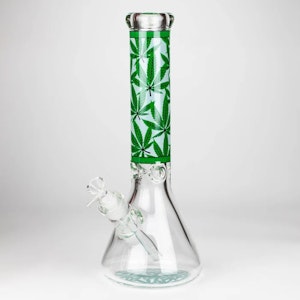  - 14" Hemp Weed 9mm glass bong -GR