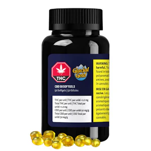 Glacial Gold - CBD 50 SOFTGELS - 17.25