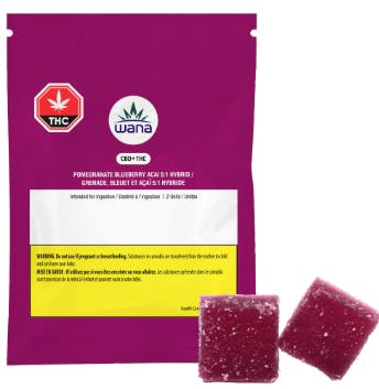 Pomegranate Blueberry Acai Hybrid 5:1 CBD:THC Soft Chews