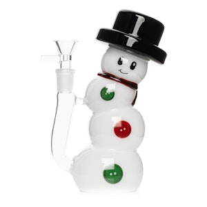 West Coast Gifts - Red Eye Glass 7" Snowman Bubbler