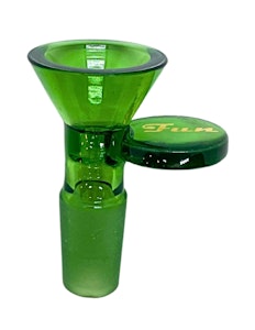 NoName - Glass Flat Handle Male Bowl | All Green