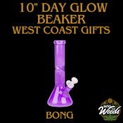 10" Day Glow Beaker - Purple