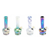 8" Retro Glass Platinum Metallic Jazz Bong - Assorted Colours