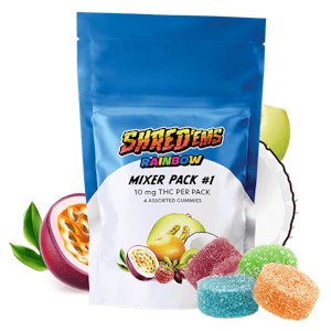 SHRED'EMS - Rainbow Mixer Pack #1 THC 4 x 4.5g Soft Chews