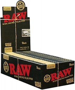 RAW - Raw Black Classic Single Wide Rolling Papers