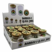 Glass Jar w/ Wooden Top - Assorted