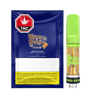 Sticky Greens - Smashed Orange Liquid Diamonds 1g Prefilled Vape Cartridge