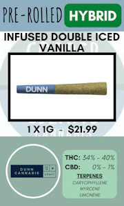 Dunn Cannabis - DUNN - 1PK DOUBLE ICED VANILLA INFUSED PR