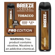 Breeze Pro 20mg 2000 Puffs Disposable vape (Tobacco)