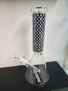 NoName - 14" 7mm Glow in the dark Glass Bong - Black
