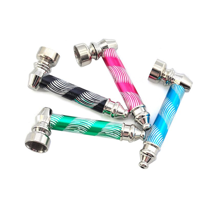 3 Inch Metal Pipe with Etching - Assorted Colours