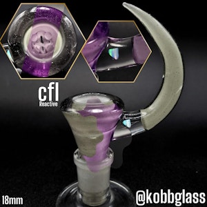 KOBB Glass - Fully Worked 18mm Bowl w/ Opal #1 (Parralax CFL)