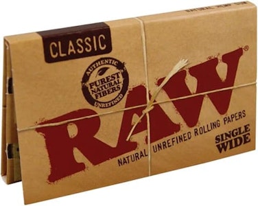 SMOKE ARSENAL - RAW Classic Single Wide DW Rolling Papers