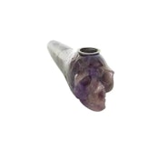Crystal Skull Pipe | Amethyst