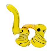 Maple Craft - Frit Work Yellow Glass Bubbler