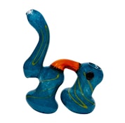 Maple Craft - Frit Work Blue Glass Bubbler