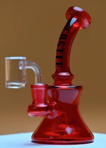 Castle Glassworks - Mini Electroplated Dab Rig / Castle Glassworks - Red