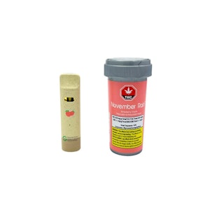 November Rain - Strawberry Drizzle Hybrid 0.5g biodegradable AIO vape
