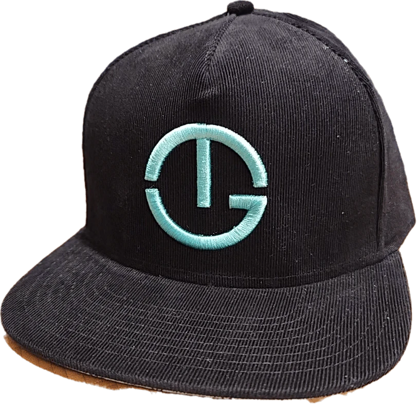 Trugreen - Trugreen Corduroy Hat | Black w/ Seafoam Logo Main Image