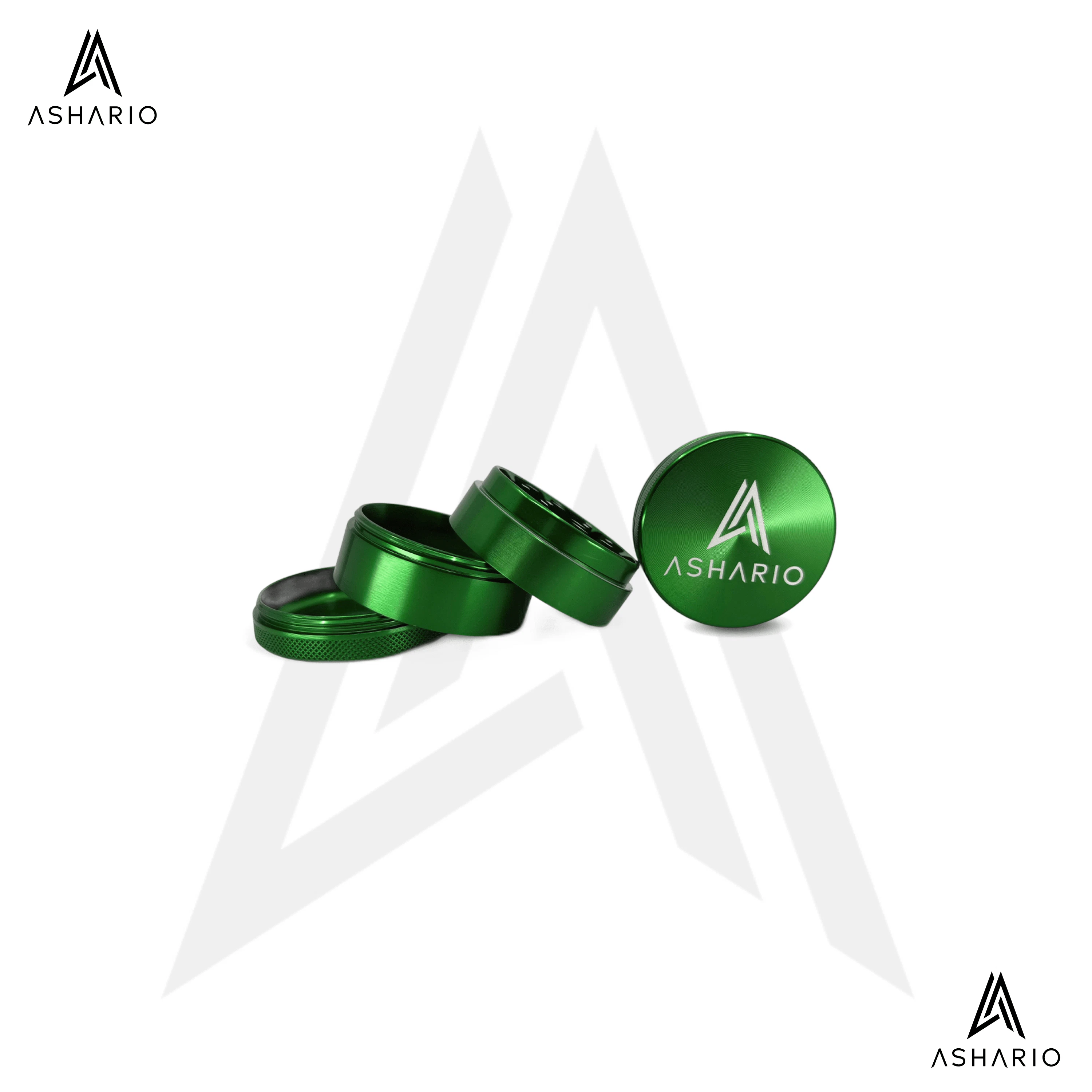 ASHARIO - Ashario Aluminum Grinder Medium 4pc - Green Main Image