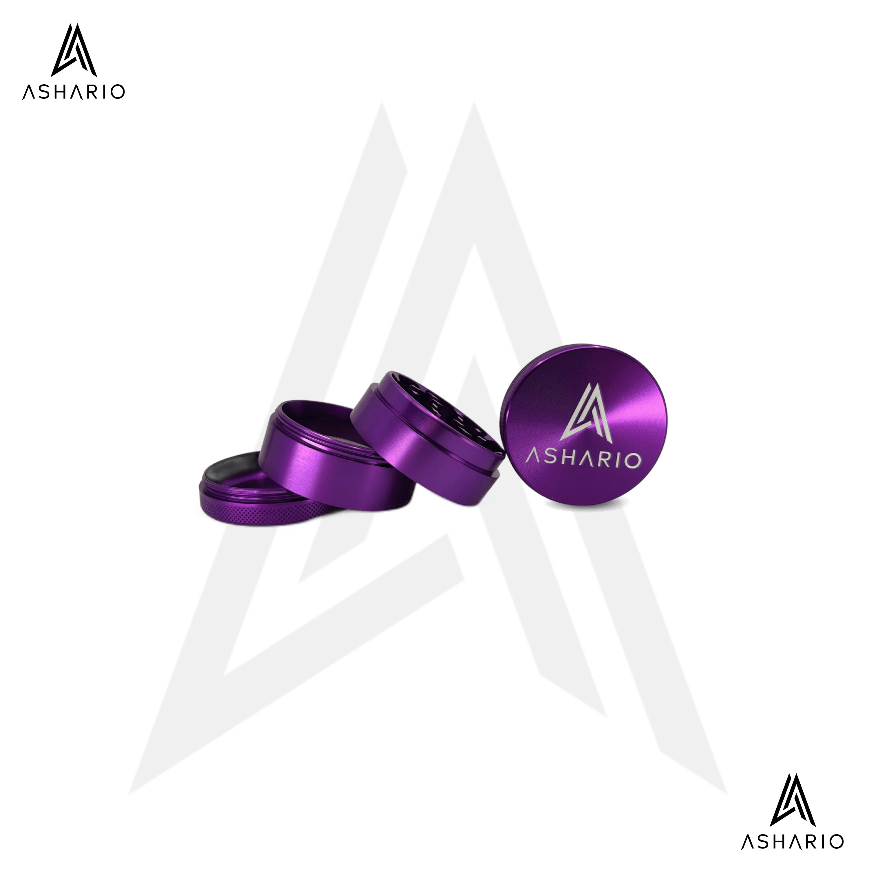 ASHARIO - Ashario Aluminum Grinder Medium 4pc - Purple Main Image