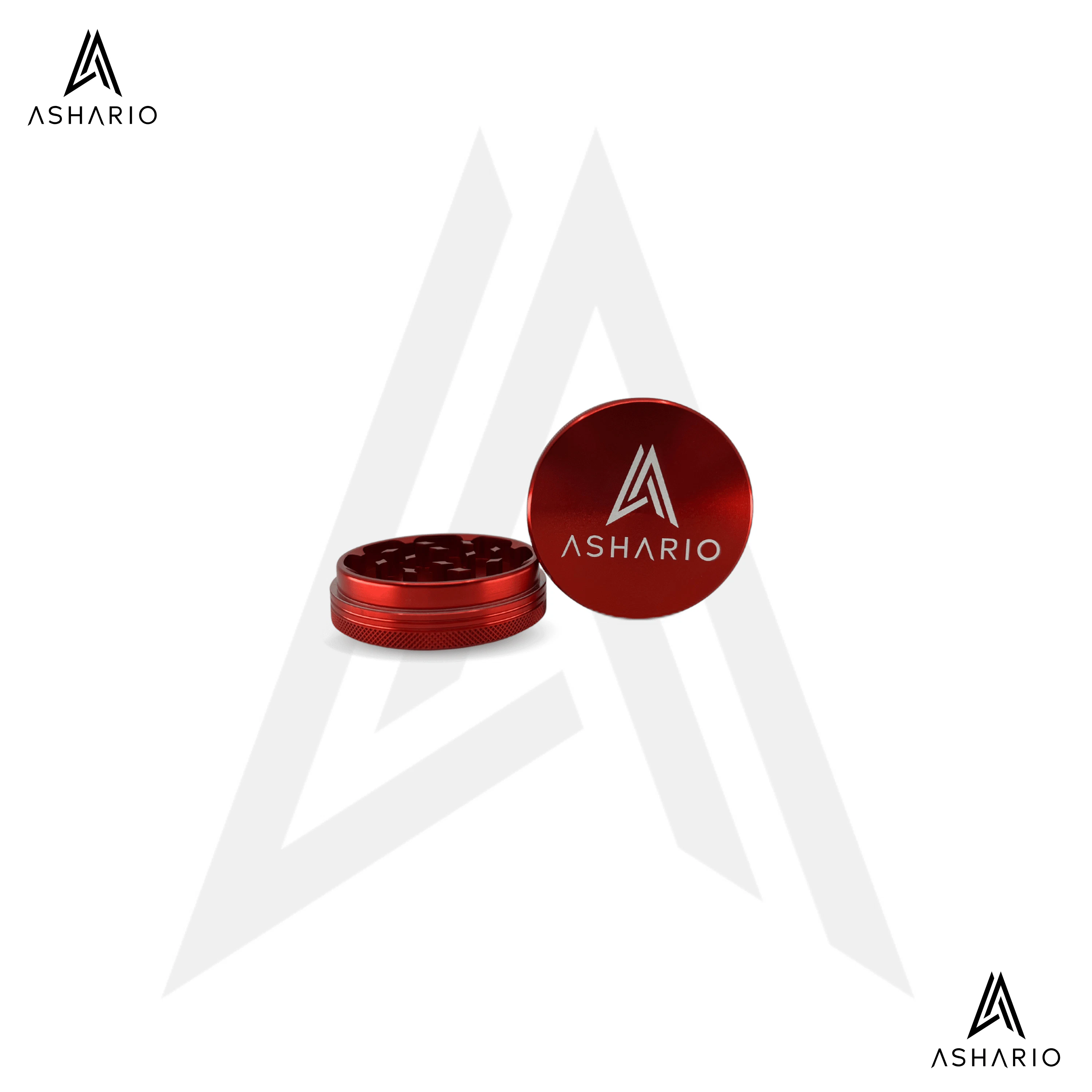 ASHARIO - Aluminum Grinder Large 2pc - Red Main Image