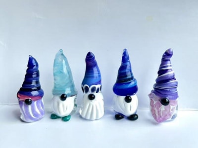 WILD SPIRIT GLASS  - WILD SPIRIT GLASS - HANDBLOWN PREMIUM GNOMES - ASSORTED COLOURS