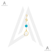 ASHARIO Pre-Roll Ring Holder - Gemstone (Double-Hoop) - Gold