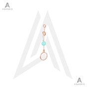ASHARIO Pre-Roll Ring Holder - Gemstone (Double-Hoop) - Rose Gold