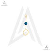 ASHARIO Pre-Roll Ring Holder - Gemstone (Single-Hoop) - Gold