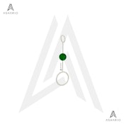 ASHARIO Pre-Roll Ring Holder - Gemstone (Single-Hoop) - Silver