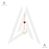 ASHARIO Pre-Roll Ring Holder - Heart - Gold