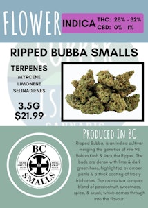 BC Smalls - 3.5G - BC SMALLS - RIPPED BUBBA SMALLS