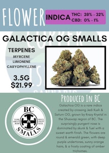 BC Smalls - 3.5G - BC SMALLS - GALACTICA OG SMALLS
