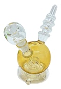 6" Apple Glass Water Bong | Yellow