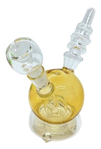 NoName - 6" Apple Glass Water Bong | Yellow