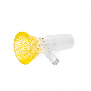 Red Eye Glass  - 14mm Fritter Cone Pull-Out - Yellow