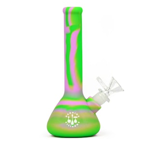 LIT - 7.5" Beaker Water Pipe - Purple & Green