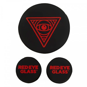 Red Eye Glass  - Silicone Water Pipe Cleaning Caps - Black