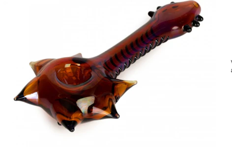 Accessories - Red Eye Glass 6in. Amber Guitar Hand Pipe
