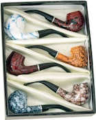 Fujima - Marbled Wood Smoking Pipe (Assorted Patterns)