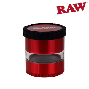 RAW - 2.5" LIFE GRINDER CLEAR BODY - RED