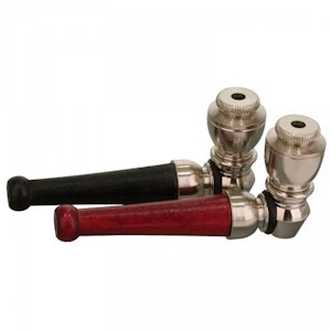 WCG - WCG - MOE'S NICKEL & WOOD METAL PIPE - ASSORTED COLOURS