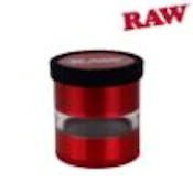 RAW CLEAR BODY 4 Piece Grinder - Red