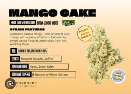 Good Buds - Mango Cake 3.5g Dried Flower - Good Buds